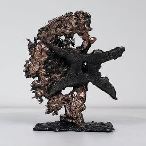 Gémeaux 19 A4 - Signe du zodiaque astrologie - Sculpture dentelle metal bronze acier