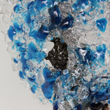 Belisama Bleu Mer - Sculpture buste femme metal et verre - Buil
