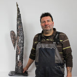 Wodan - Sculpture métal abstraite acier bronze laiton - Buil