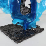 Bombe spray Bleu Mer - Sculpture pop art bombe spray en acier et verre - Buil