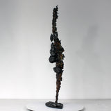 Acteur de l'ombre 3 - Sculpture visage dentelle métal acier bronze - Buil